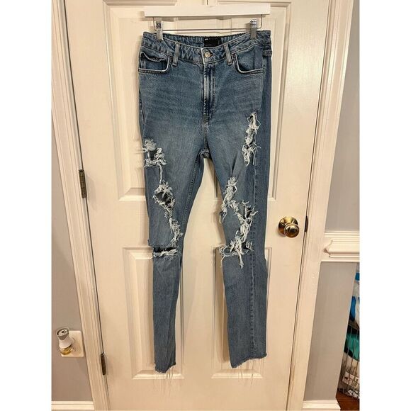 ASOS Men’s Slim Straight Leg Distressed Jeans Tall. Sz 30/33” - Picture 1 of 7